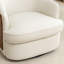 Faux Leather Swivel Barrel Chair-533347389