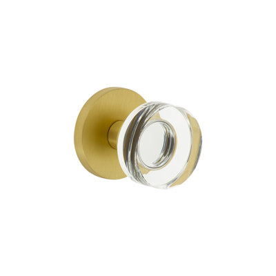 Viaggio Circolo Rosette Passage (Hall & Closet) with Circolo Crystal Knob