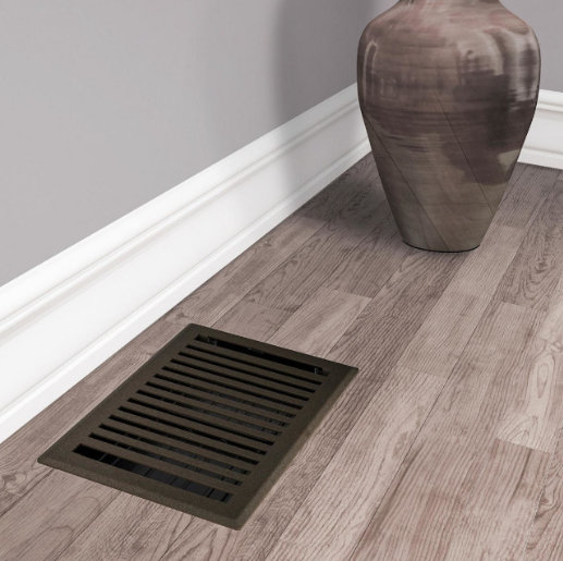 Registre de plancher Imperial Montezuma, Âge de bronze, L 6 po x L 10 po