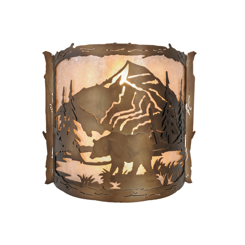 15" Wide Bear Creek Left Wall Sconce