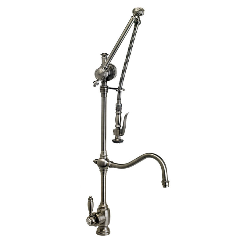 Traditional Gantry Pulldown Faucet - Hook Spout