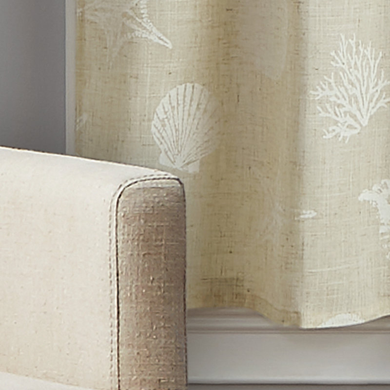 Rideau café seashells Wykoff, l 36 po x L 54 po, Beige