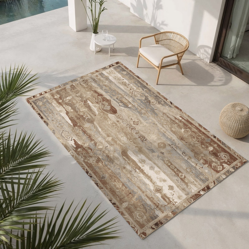 Tapis intérieur et extérieur Cascading Layers, Rectangle 9 pi x 12 pi