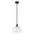 Shineon 1 - Light Cone Globe Ribbed Clear  Glass Single Pendant