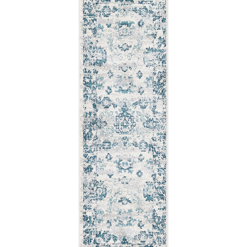 Scanlon Oriental Area Rug, Round 5'1", Ivory