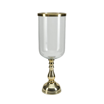14.5'' H Glass Tabletop Hurricane