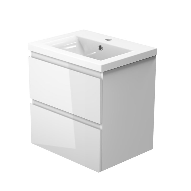 Cisbrough 500mm Single Bathroom Vanity with Drop In Resin Basin