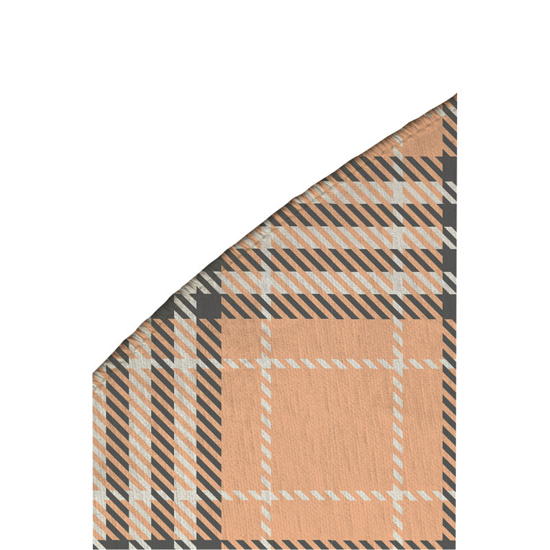 Christopher's Plaid Non-Slip Outdoor Rug, Round 5'