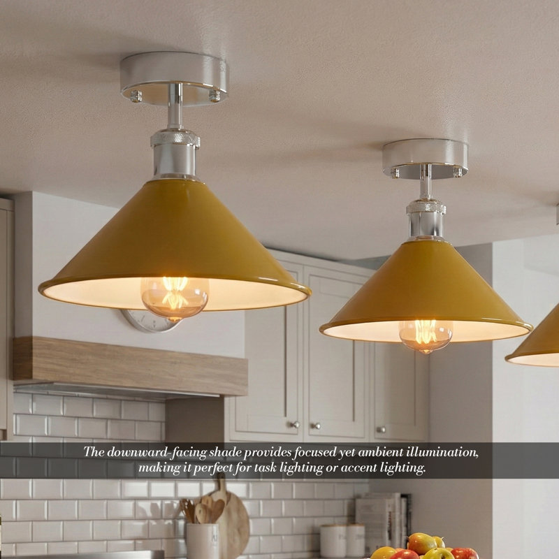 Danyelle Flush Mount, Yellow, Yes