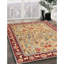 Tapis rouge / beige à motif floral-1458394529