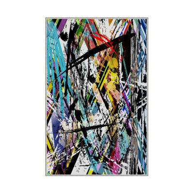 Elegant Hall Carpet, 3D Digital Print Design, 3.9 x 4.9 ft | 100% Polyester, Antibacterial, Non-Slip PVC Dot Underside, Pile Height: 0.04 in, Machine Washable, Perfect for Living Room & Entryway Decor