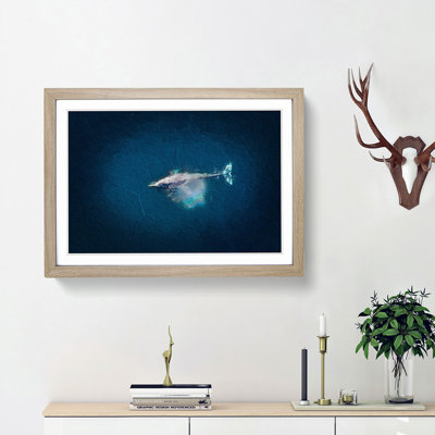 Swimming Dolphin - Picture Frame Painting Print