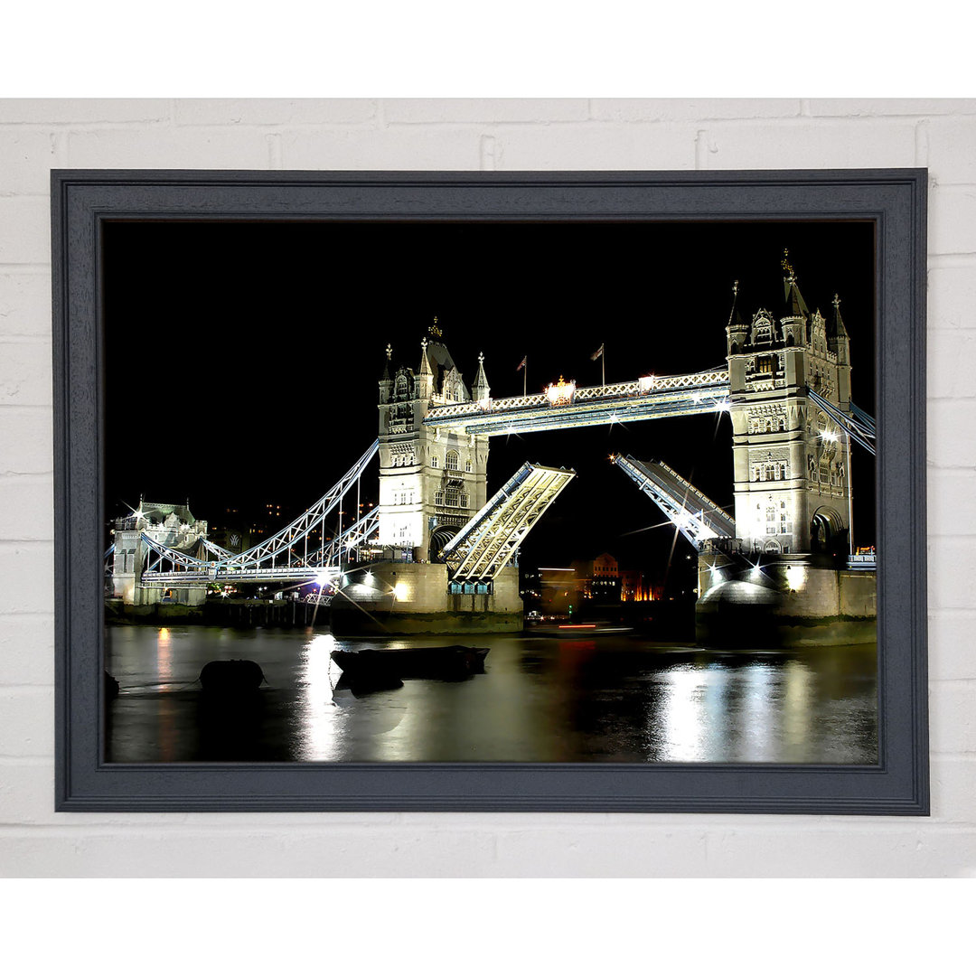 Gerahmtes Leinwandbild London Bridge Night Framed Print