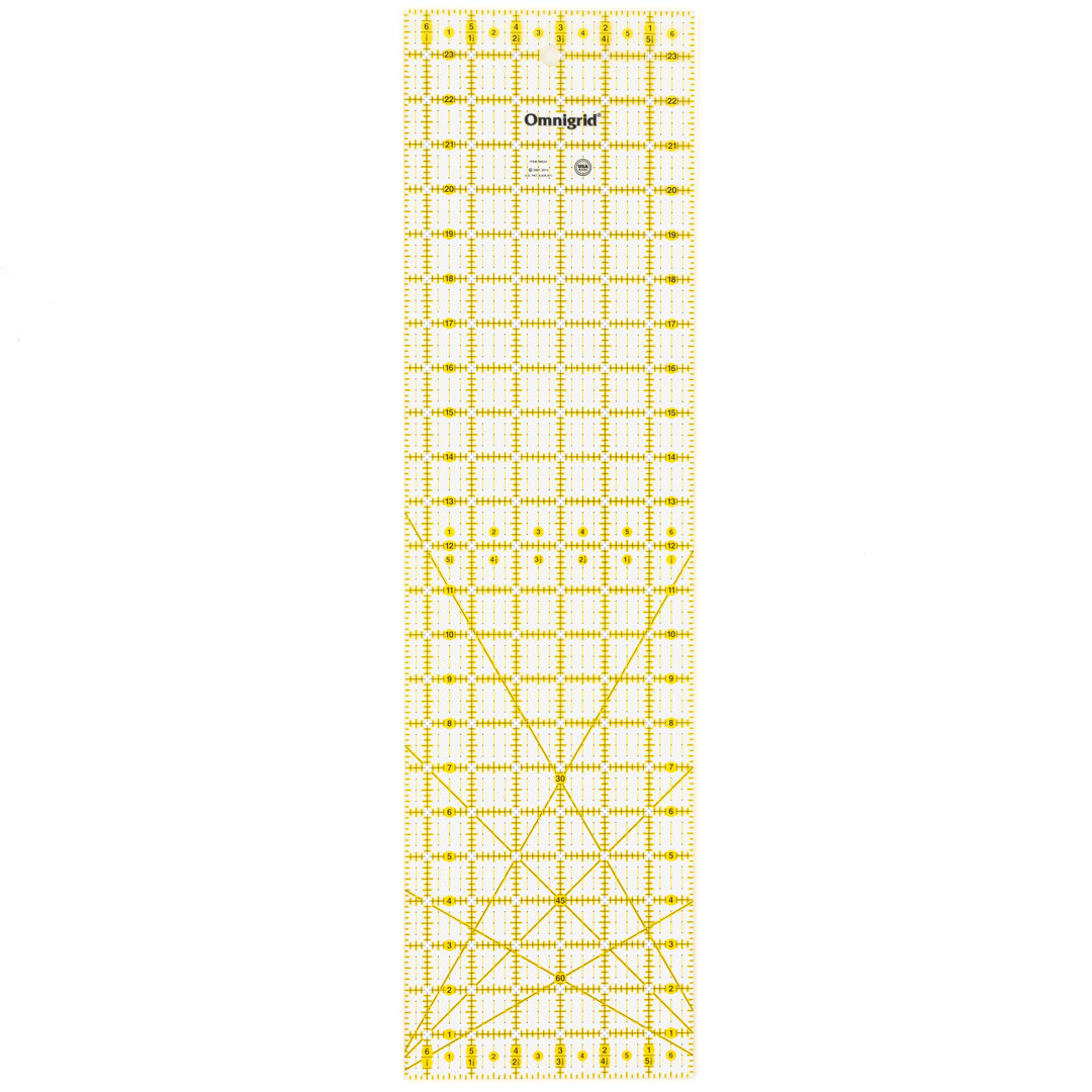 Omnigrid 6-1/2" x 24" Rectangle Quilting and Sewing Ruler Omnigrid