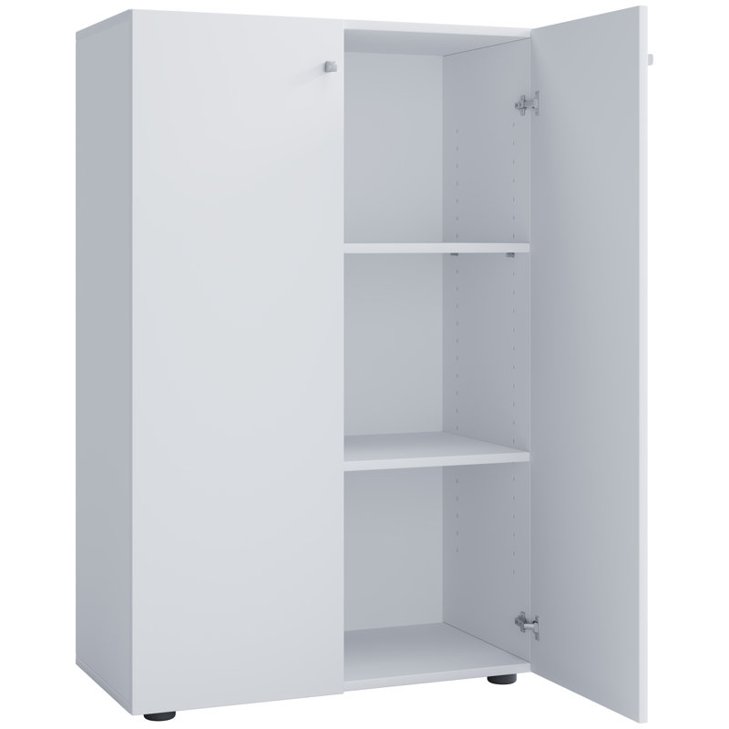 9 Pair Shoe Storage Cabinet, White