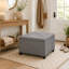 Pouf de rangement rembourré en polyester de 72,4 cm (28,5 po) avec rangement dissimulé pour salon