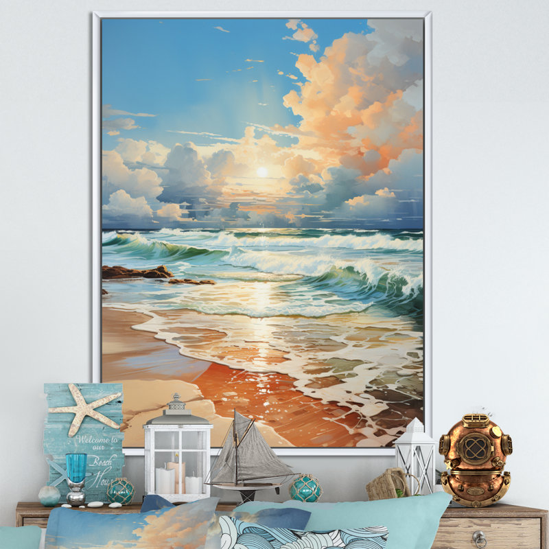 Beach Photo Seaside Reflections VI - Nautique et plage, impressions sur toile, H 44 po x l 34 po x P 1,5 po