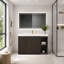 Meuble-lavabo de salle de bain avec lavabo, grand meuble-lavabo autoportant pour salle de bain moderne, lavabo une pièce blanc sans bonde ni robinet