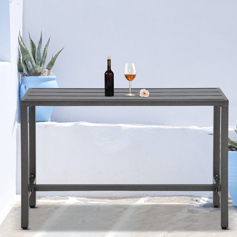 Table de bar à hauteur de comptoir 36,97 po, Gris, L 15,6 po x L 62,99 po