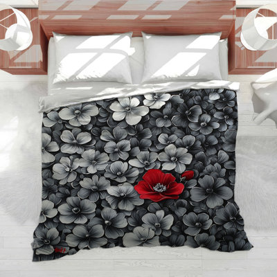 Édredon floral fleurs Literie foncé