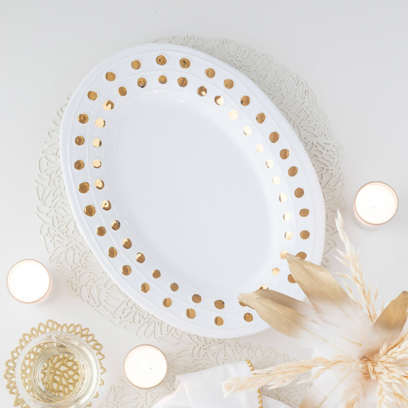 VIETRI Medici Terra Bianca Platter