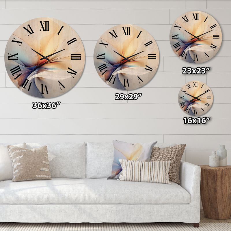 Horloge murale en bois massif Jigna, Petit
