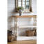 Étagère en bois naturel et blanc vieilli, console de style champêtre français