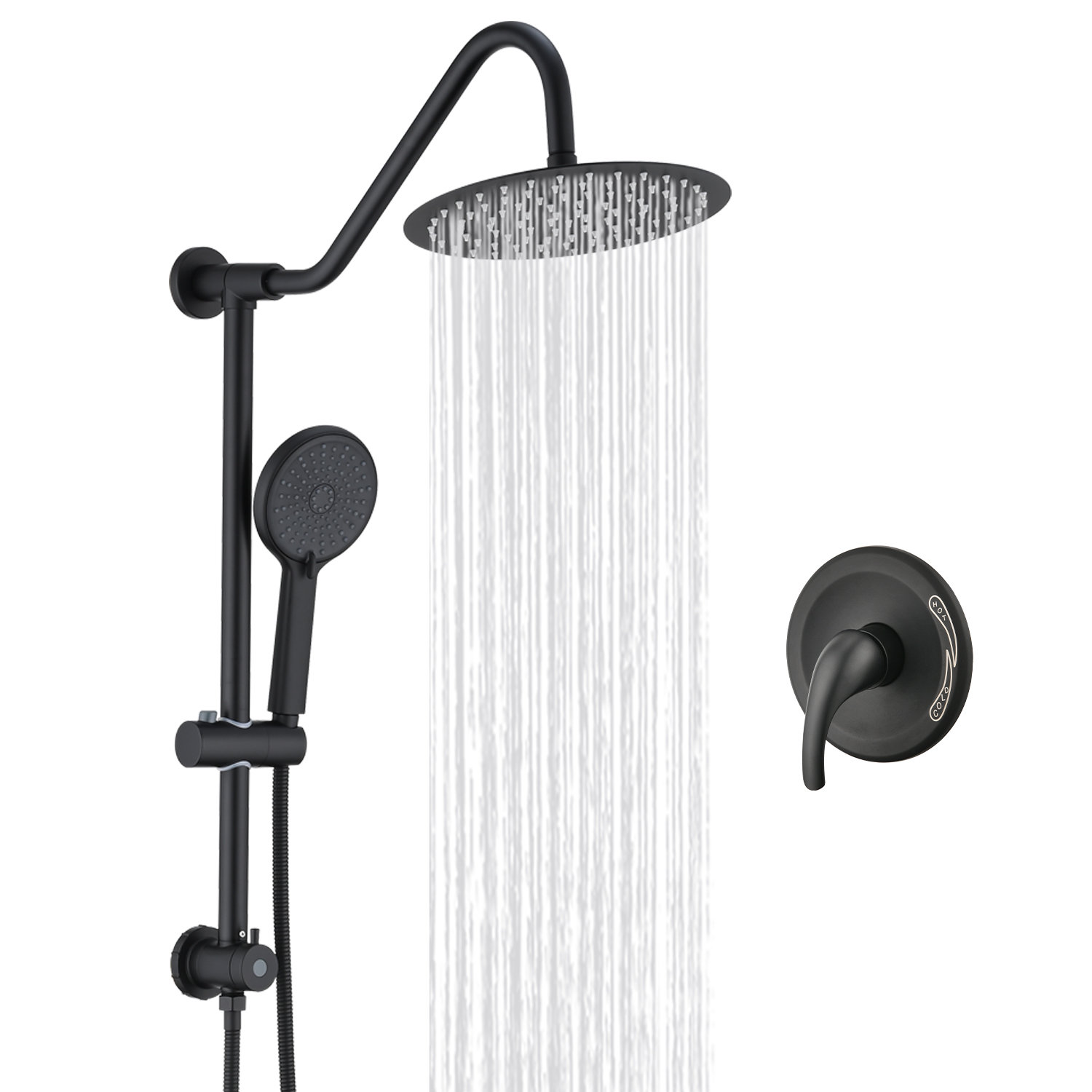 Replacement Complete Shower System SARMEYA Complete Shower System with Rough in-Valve & Reviews | Wayfair