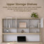 Bureau d'ordinateur 71 po avec huche, prise de courant et 3 tiroirs Adonia Adonia-798872097