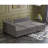 Stylish Corner Sofa-Bed with Arm Table, Brown, 82.7 x 27.6 x 110.2 inches | Solid Wood & Fiberboard Frame, 100% Polyester Fabric | Comfortable 32 DNS Foam Seating, Easy Clean, Walnut Legs, Perfect for Living Room & Guest Room-824036801-824036806