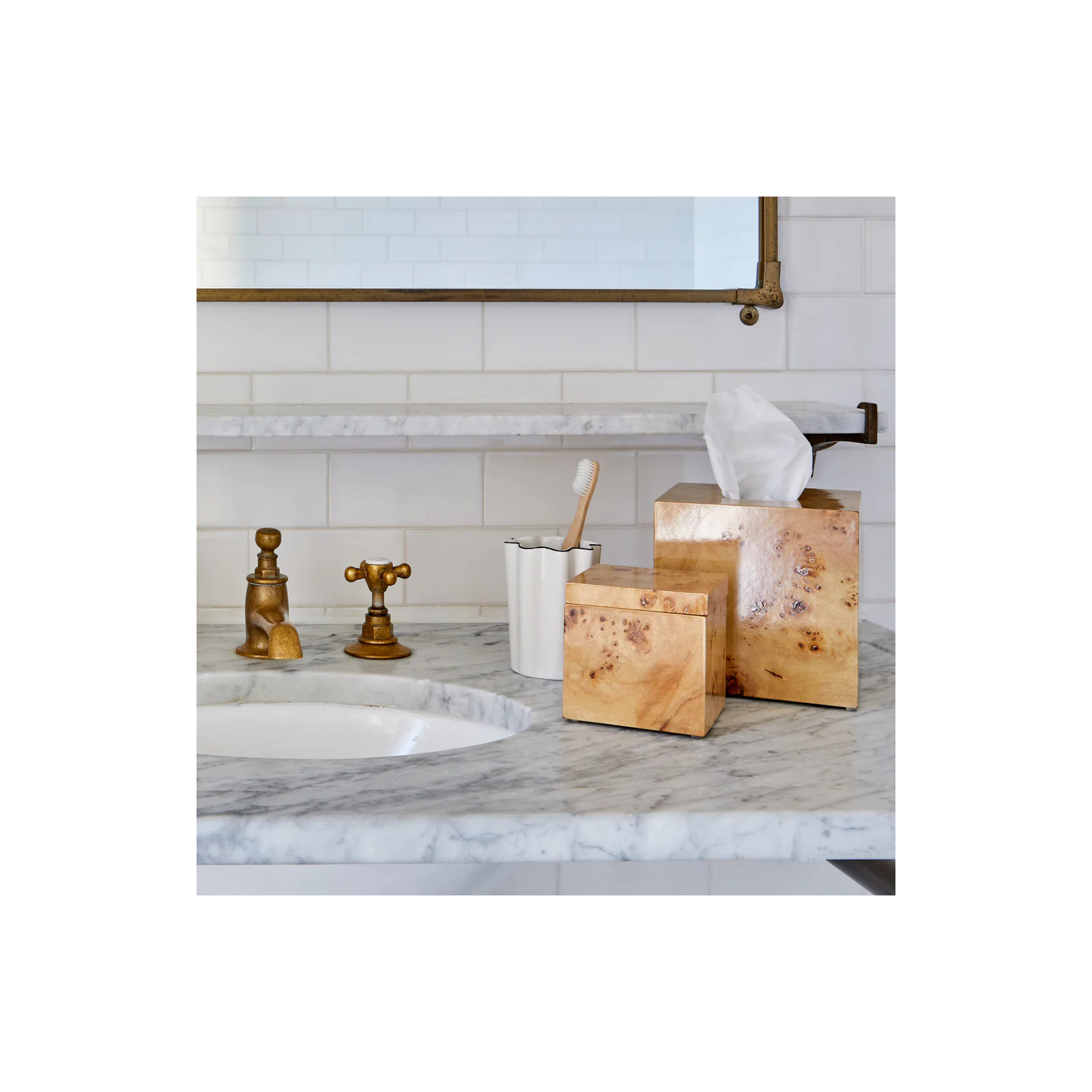 Duras Wood Bathroom Storage Container