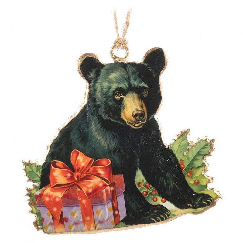 Ornement ours avec des cadeaux