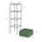 Galvanized Raised Garden Bed with 4-Tier Trellis Tomato Cage Green-182256253-165270289