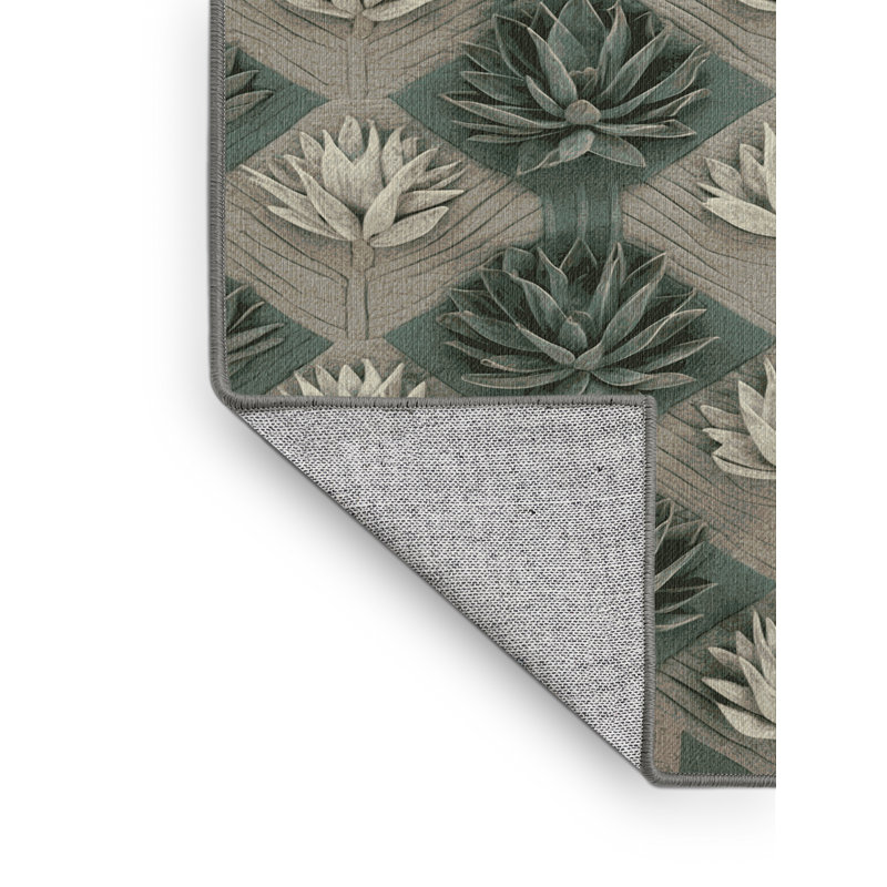 Machine Washable Nature Brown Area Rug, Rectangle 3' x 5'