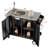 Outdoor Grill Table With Sink, Grill Cart With 304 Stainless Steel Sink And Cabinet, Outdoor Grill Cart,Outdoor Cart Sink Station With Wheels, L38" X W18" X H35"