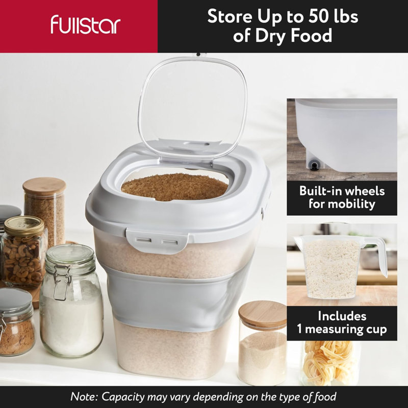 37.5 Lb. Plastic Food Storage Container