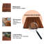 Carreaux de terrasse en bois d'acacia imbriqués carrés 12 po x 12 po (10 pièces) - Motif rayé brun