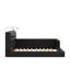 Grand lit plateforme tapissier avec 2 lampes de lecture-568052809