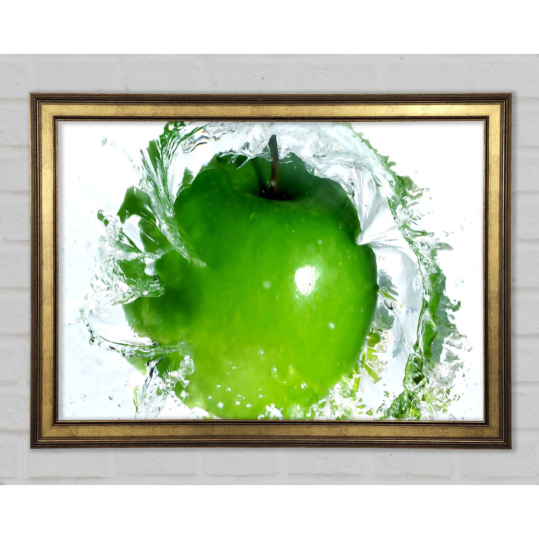 Apple Water Splash - Einzelner Bilderrahmen Kunstdrucke