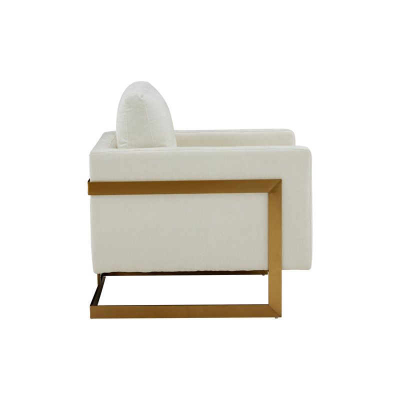 Fauteuil de 34,09 po de large Tyvonne, Or