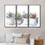 «Cactus and Succulent House Plants IV», peinture sur toile flottante 3 pièces-955621662-955621663