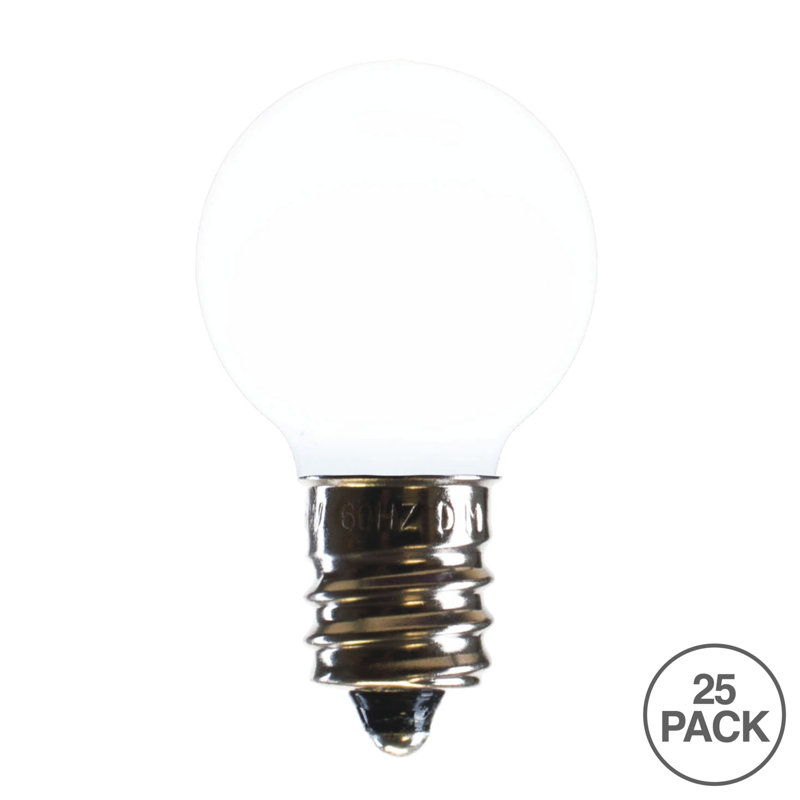 Vickerman G30 Pure White Ceramic LED Replacement Bulb, Package Of 25