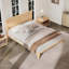 Lit plateforme en bois de bambou de taille moyenne Mid-Century de 12 pouces avec support en lattes de bois-1764435652-1764435705