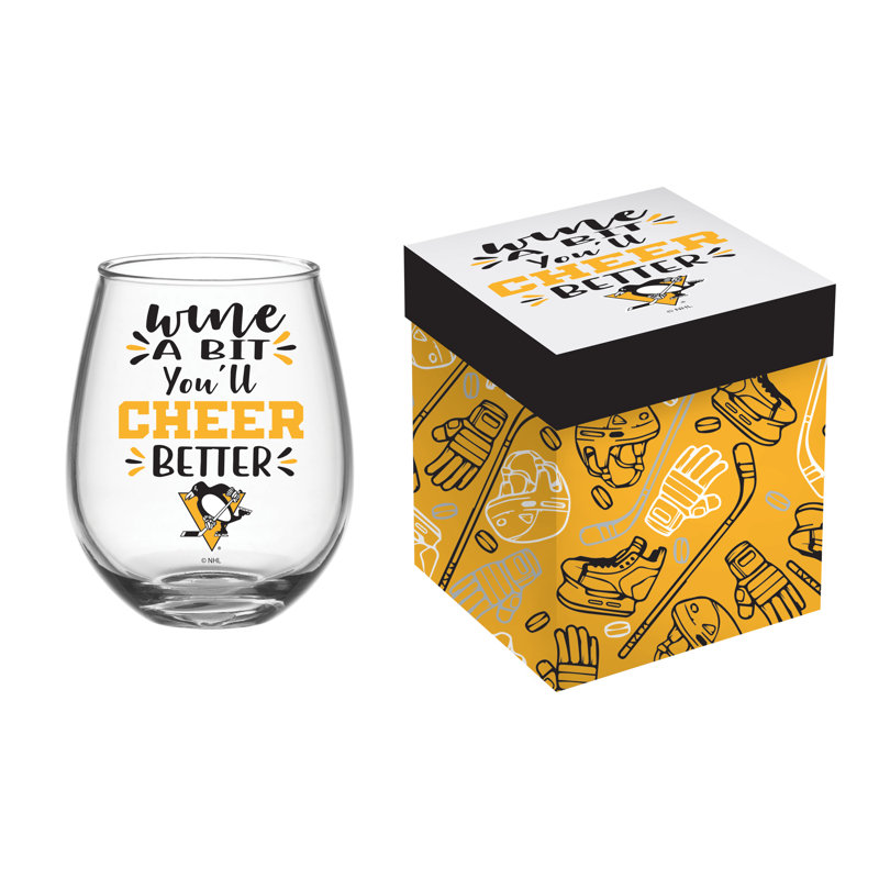 17oz. Wine Glass, Pittsburgh Penguins