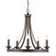 Lustre en roue de chariot à 5 lumières de style bougie Pavon-58065125