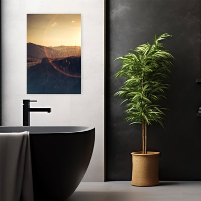 Art mural abstrait doré Golden Horizon Glow