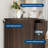 54" Fluted 8 Drawer Dresser with Curved Design & Metal Handles, Wood Storage Chest-878970410