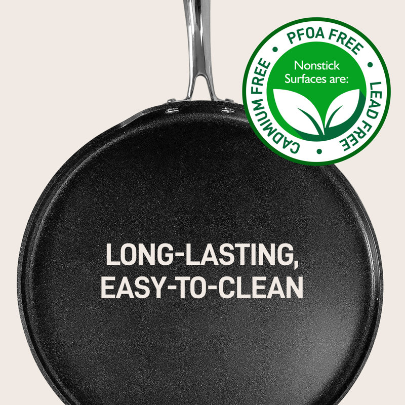 NutriChef 12" Black Hard-Anodized Nonstick Crepe Pan