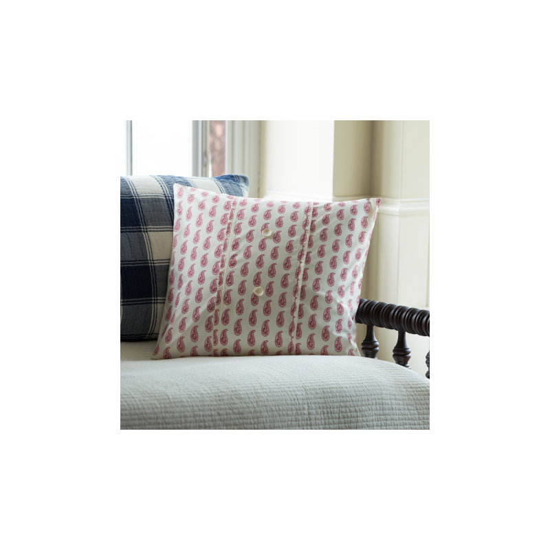 Paisley Porch Throw Pillow, Red