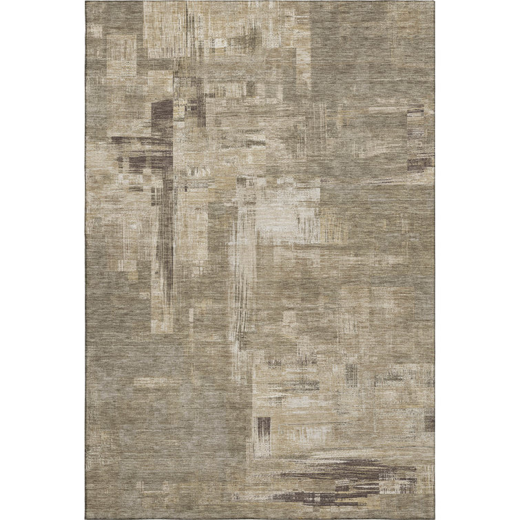 Premium Machine Washable Elize AMF1338 Blocks Rug